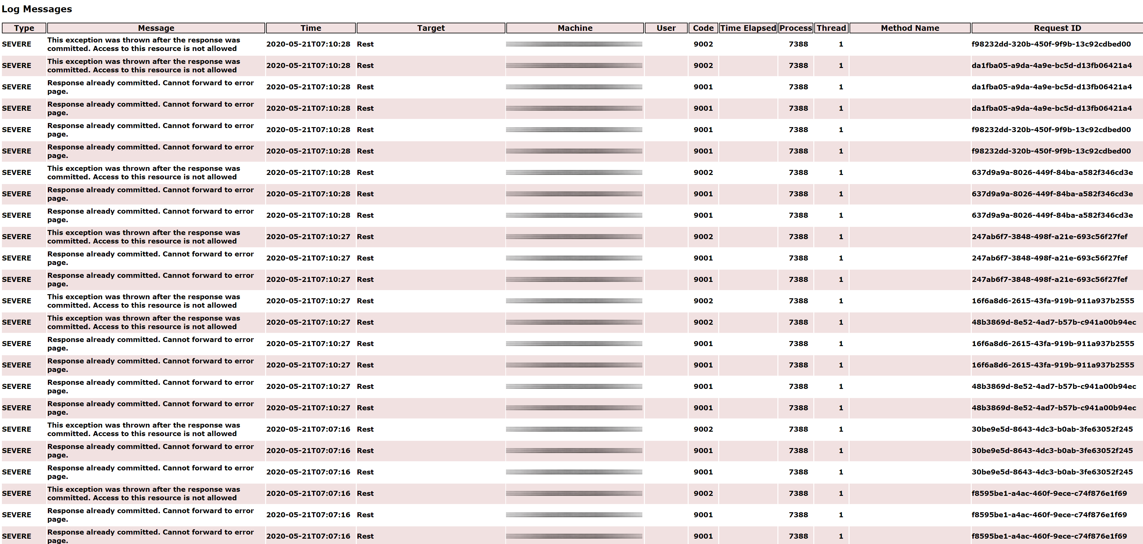 Errors from ArcGIS Server